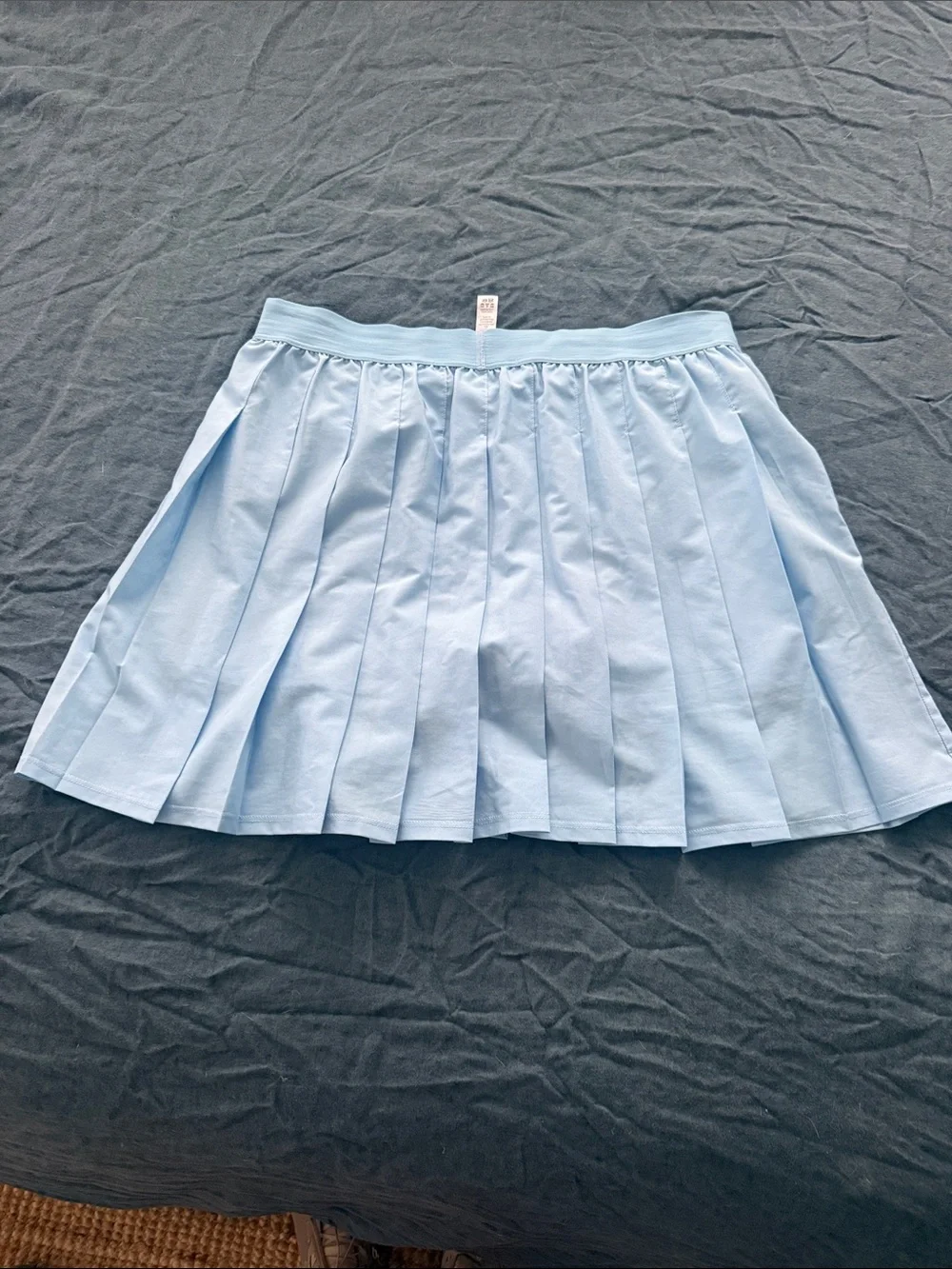 ALO Yoga Pale Blue Pleated Tennis Skirt